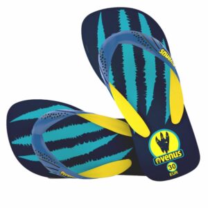 Con Tiras Diseño Garras Azul Con Amarillo VENUS