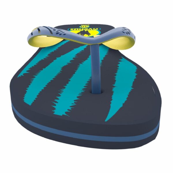 Zapatilla De Niño Con Tiras Diseño Garras Azul Con Amarillo VENUS - Imagen 2