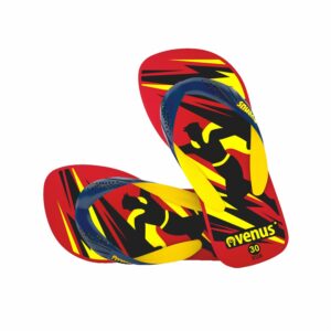Zapatilla De Niño Con Tiras Diseño Relámpago Rojo Con Azul VENUS