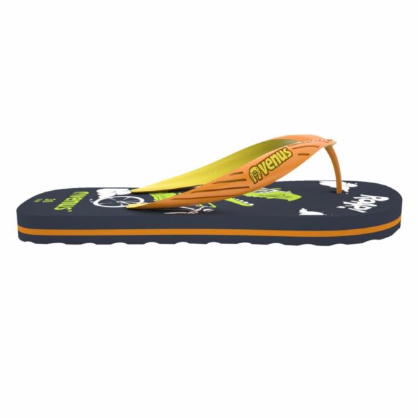 Zapatilla De Niño Con Tiras Diseño Roar Azul Con Anaranjado VENUS - Imagen 3