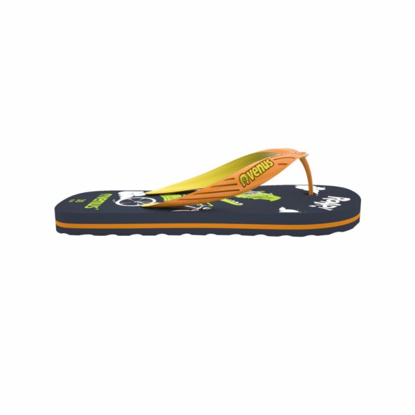 Zapatilla De Niño Con Tiras Diseño Roar Azul Con Anaranjado VENUS - Imagen 3