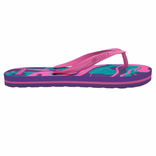 Zapatilla De Dama Con Tiras Diseño Serpentina Fucsia Con Violeta VENUS - Imagen 3
