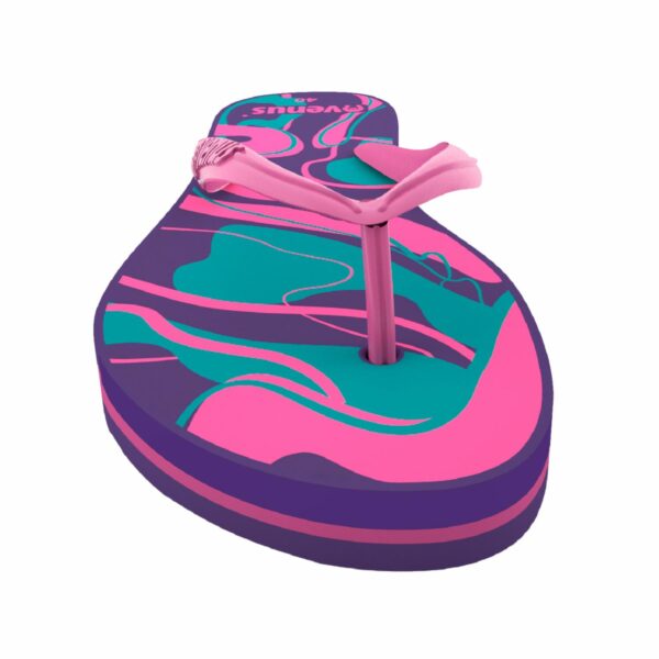 Zapatilla De Dama Con Tiras Diseño Serpentina Fucsia Con Violeta VENUS - Imagen 2