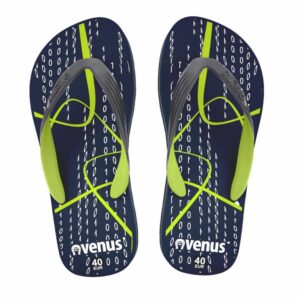Zapatilla De Caballero Con Tiras Diseño Entrelazado Azúl Con Gris VENUS