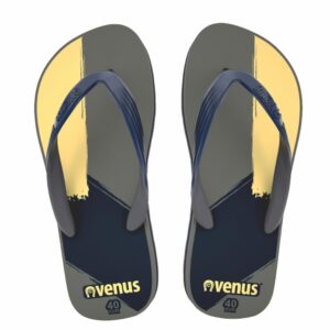 Zapatilla De Caballero Con Tiras Diseño Sombra Gris Con Azul VENUS