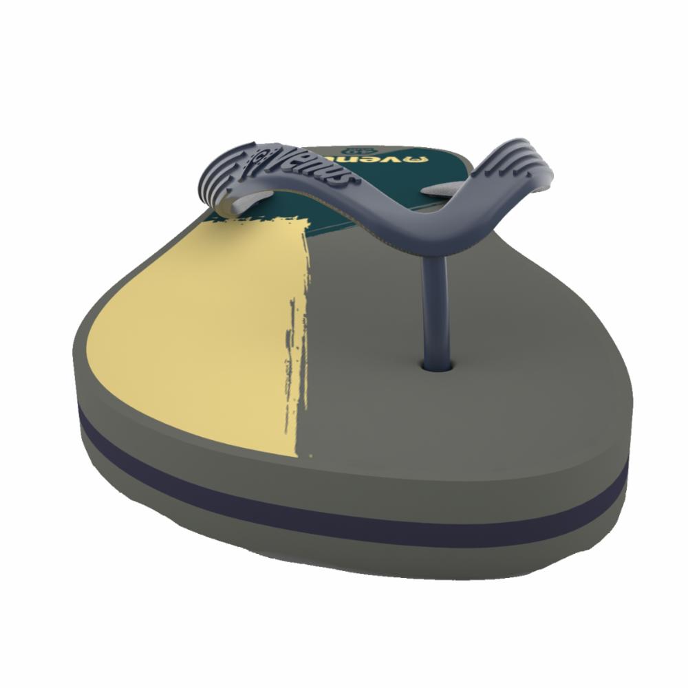 Zapatilla De Caballero Con Tiras Diseño Sombra Gris Con Azul VENUS - Imagen 2