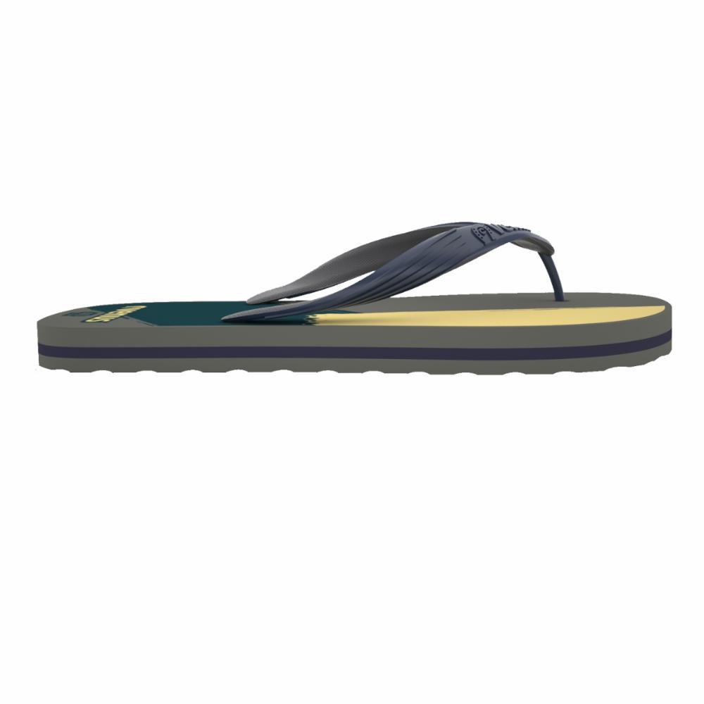 Zapatilla De Caballero Con Tiras Diseño Sombra Gris Con Azul VENUS - Imagen 3