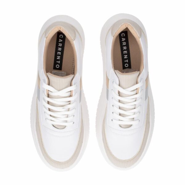 Zapato Urbano Blanco Con Cordón TREND & STYLE - Imagen 2