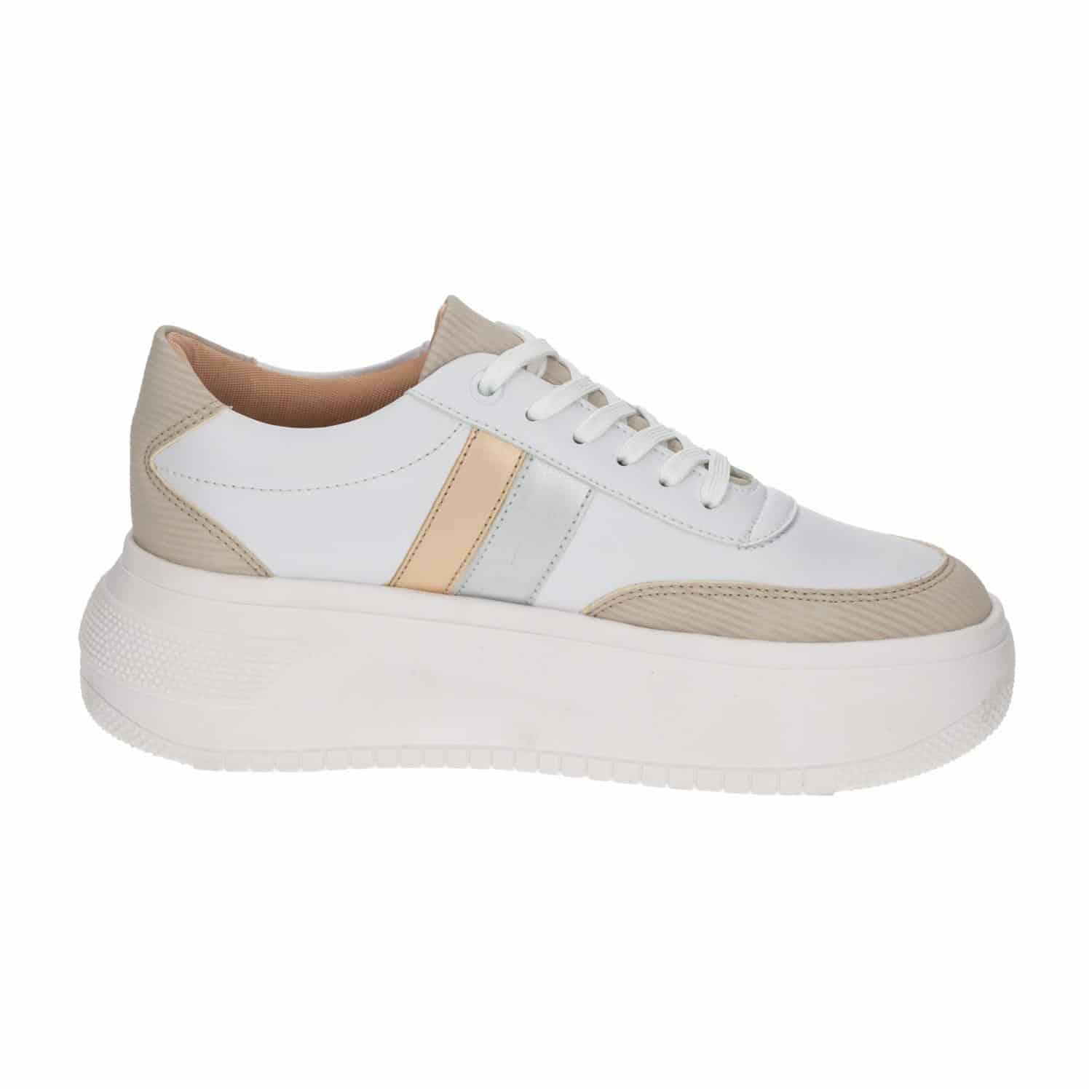 Zapatos Urbano Blanco Con Cordón TREND & STYLE