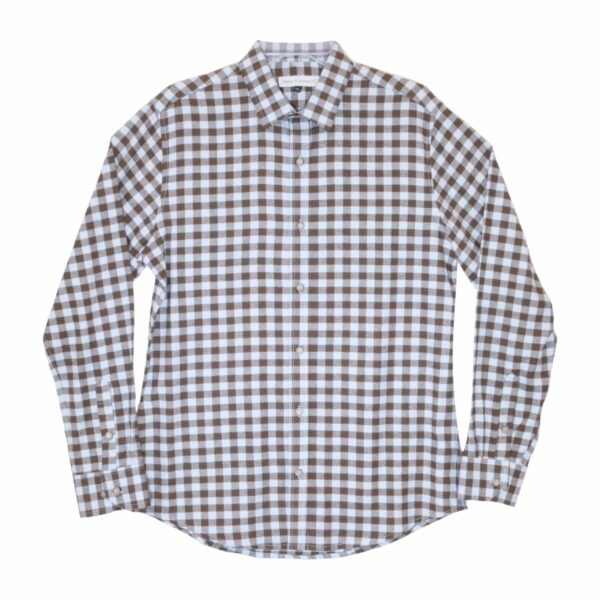 Camisa Manga Larga Cuadros Café BLUE - Imagen 6