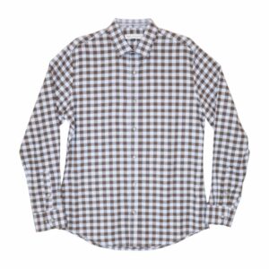 Camisa Manga Larga Cuadros Café BLUE