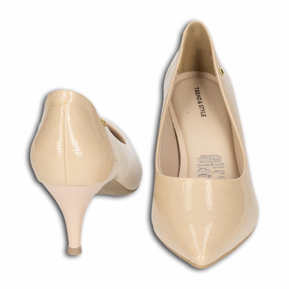 Tacón Clásico Beige TREND & STYLE - Imagen 3