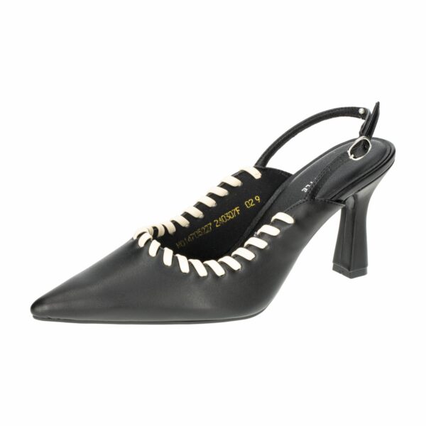 Zapato De Tacón Con Correa Al Talón Negra TREND & STYLE - Imagen 5