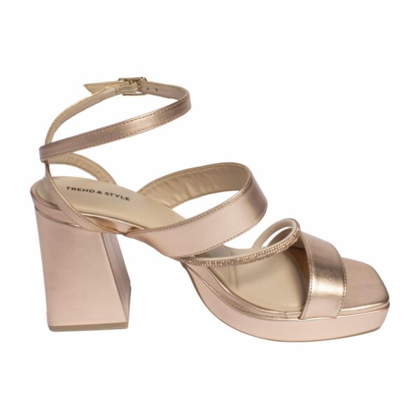 Sandalias Taco Ancho Tiras Cruzadas TREND & STYLE - Imagen 4