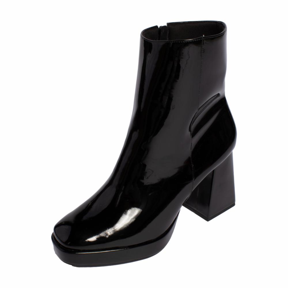 Zapatos Taco Ancho Punta Cuadrada Bota Media TREND & STYLE - Imagen 5