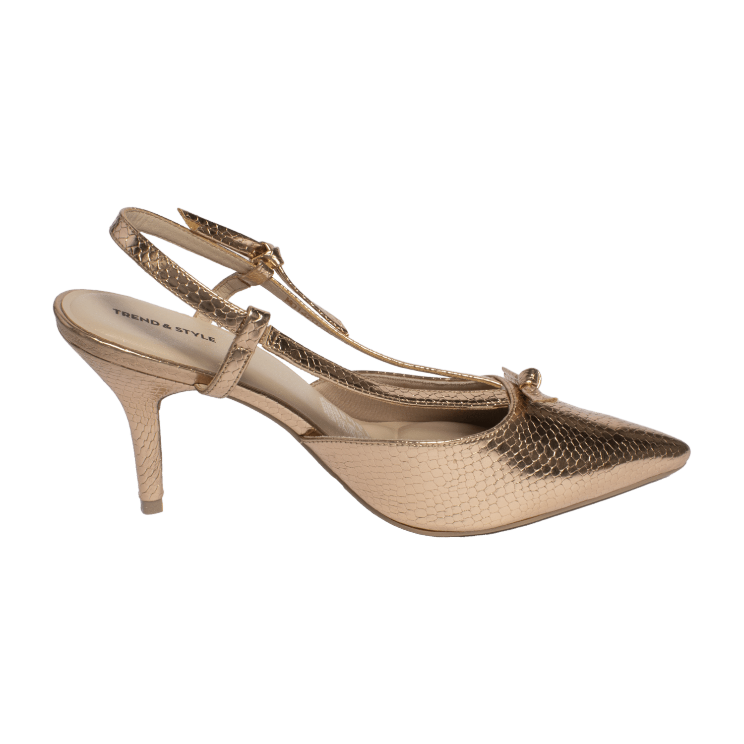 Zapatos Taco Fino Destalonado Punta Tiras Cruzadas TREND & STYLE