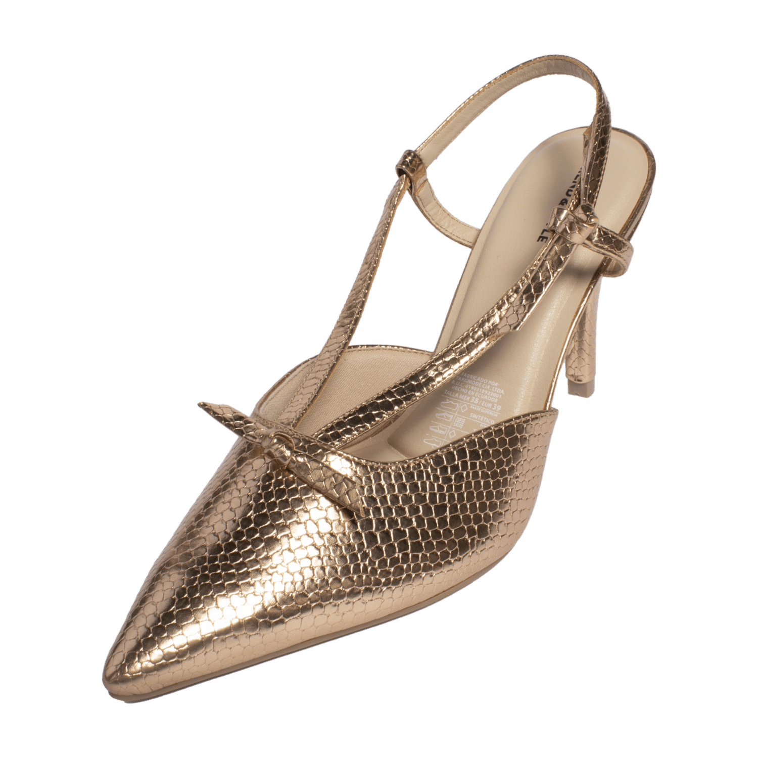 Zapatos Taco Fino Destalonado Punta Tiras Cruzadas TREND & STYLE