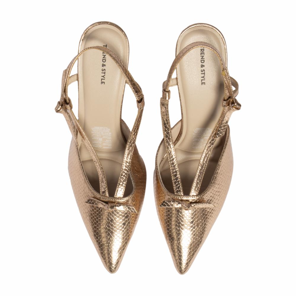 Zapatos Taco Fino Destalonado Punta Tiras Cruzadas TREND & STYLE - Imagen 2