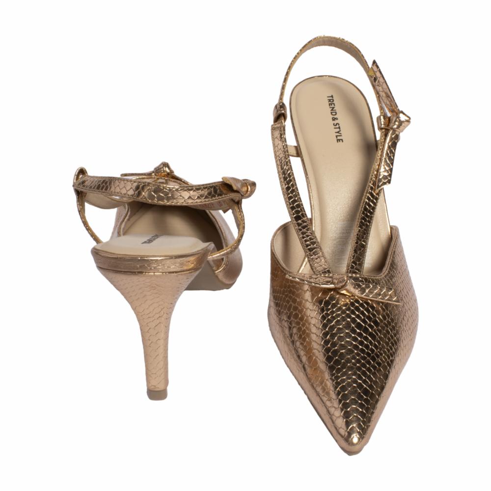 Zapatos Taco Fino Destalonado Punta Tiras Cruzadas TREND & STYLE - Imagen 3