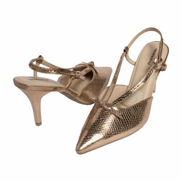 Zapatos Taco Fino Destalonado Punta Tiras Cruzadas TREND & STYLE