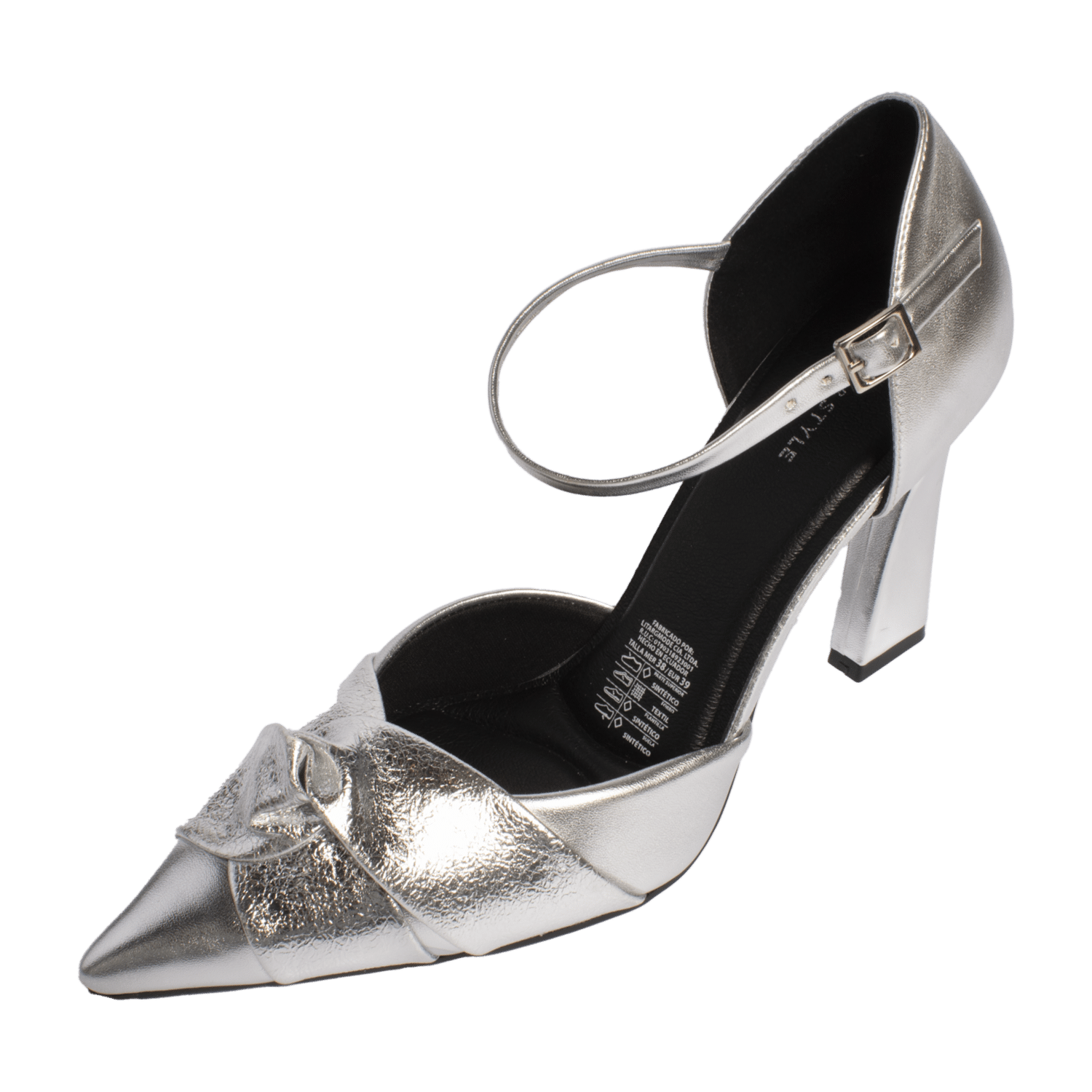 Zapatos Stileto Taco Delgado Con Aplique De Nudo Con Correa TREND & STYLE