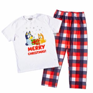 Pijama Navideña Cuello Redondo Manga Corta BLUEY