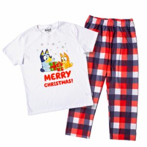 Pijama Navideña Cuello Redondo Manga Corta BLUEY