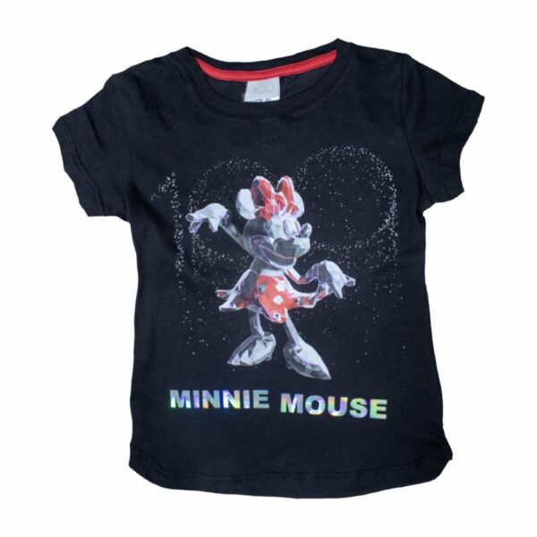 Camiseta Manga Corta Minnie Mouse Negro DISNEY