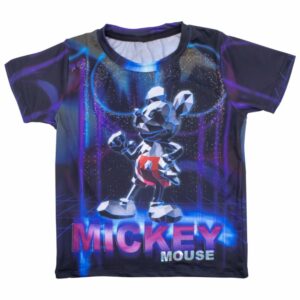 Camiseta Mickey Mouse 100 Años Manga Corta Negro Combinado DISNEY