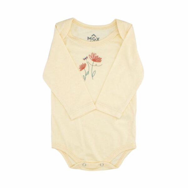 Body Bebé Niña Manga Larga Flores Rosado MGX BABY - Imagen 3
