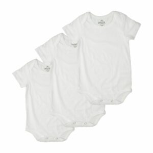 Body Bebé Unisex Manga Corta Organic Blanco MGX BABY