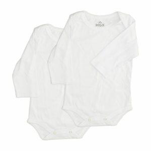 Body Bebé Unisex Manga Larga Organic Blanco MGX BABY