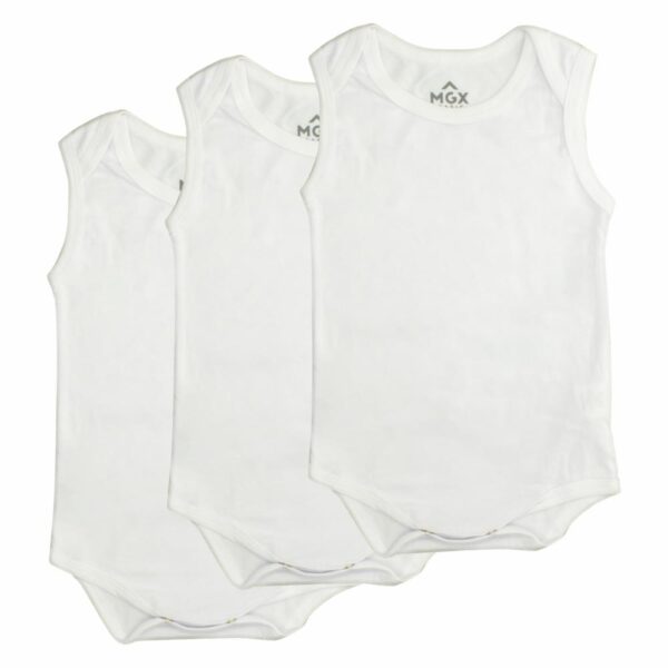 Body Bebé Unisex Organic Blanco MGX BABY - Imagen 2