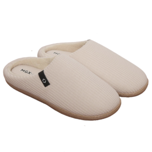 Pantuflas Diseño Waffle Beige MGX