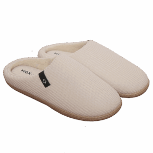 Pantuflas Diseño Waffle Beige MGX