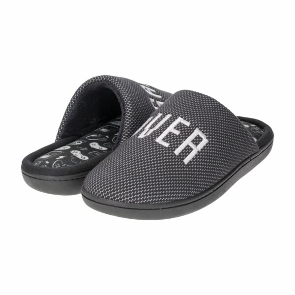 Pantuflas Para Caballero Diseño Game Over Negra CM ORIGINAL - Imagen 8