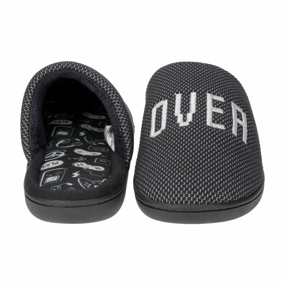 Pantuflas Para Caballero Diseño Game Over Negra CM ORIGINAL - Imagen 3