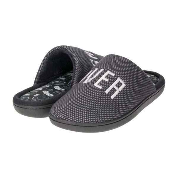 Pantuflas Para Caballero Diseño Game Over Negra CM ORIGINAL - Imagen 7