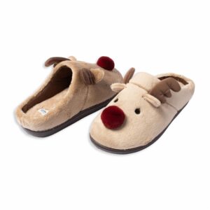 Pantuflas Navideña De Reno CM ORIGINAL