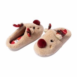 Pantuflas Navideña De Reno CM ORIGINAL