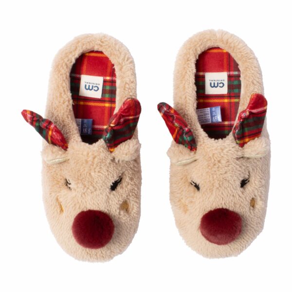 Pantuflas Navideña De Reno CM ORIGINAL - Imagen 2