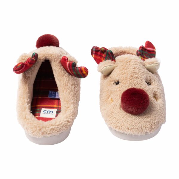 Pantuflas Navideña De Reno CM ORIGINAL - Imagen 3