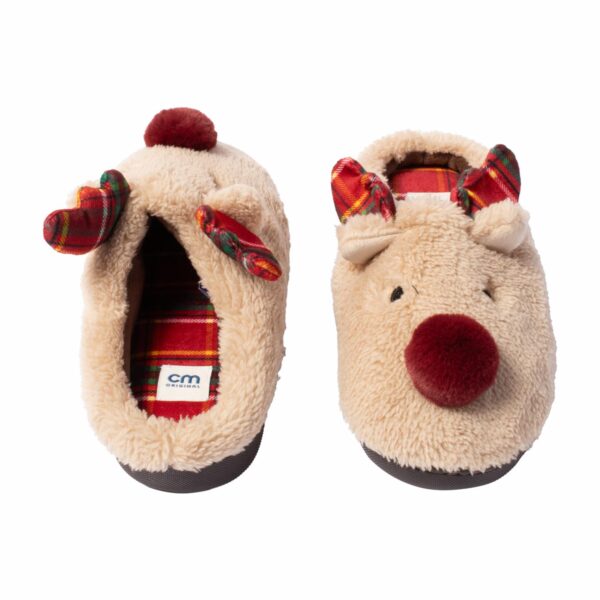 Pantuflas Navideña De Reno CM ORIGINAL - Imagen 3