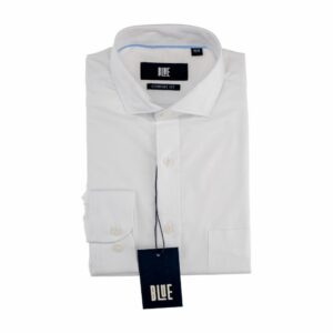 Camisa De Caballero Manga Larga Confort Blanca BLUE