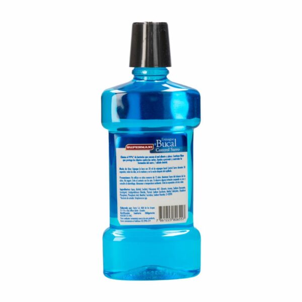 Enjuague Bucal Control De Sarro Sabor A Menta SUPERMAXI 500 Ml - Imagen 2