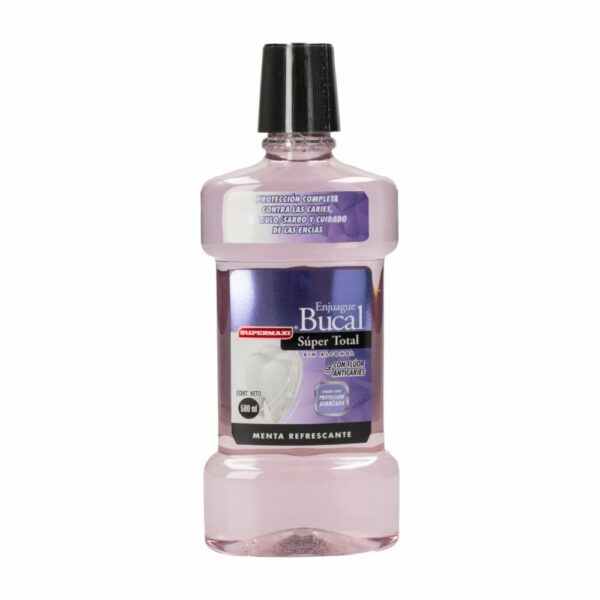 Enjuague Bucal Super Total Sin Alcohol SUPERMAXI 500 ML
