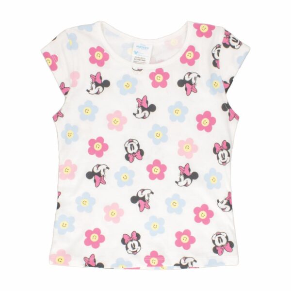 Conjunto De Niña Blusa Estampada Manga Corta Y Falda Azul Diseño Minnie DISNEY - Imagen 3