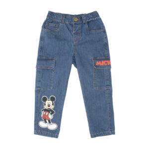 Jean Para Bebé Niño Cargo Azul Diseño Mickey DISNEY