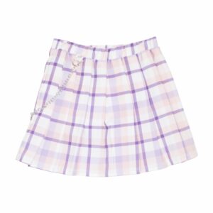 Falda De Niña Cuadrada Color Lila Diseño Anime GRECO