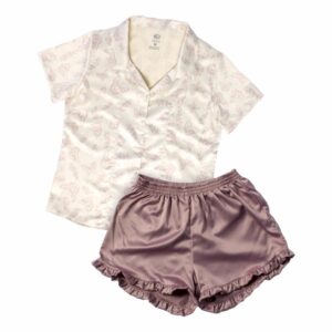 Pijama 2 Piezas Blusa Manga Corta Short Cintura Elástica GRECO